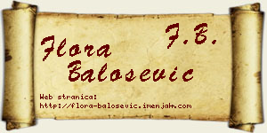 Flora Balošević vizit kartica
